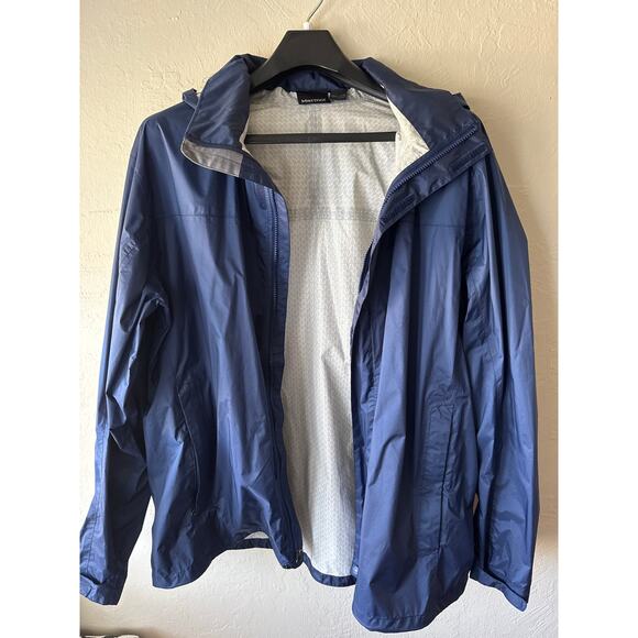 Men's Marmot Rain Jacket with Hood, in Navy Blue Sz XXXL - Picture 3 of 7